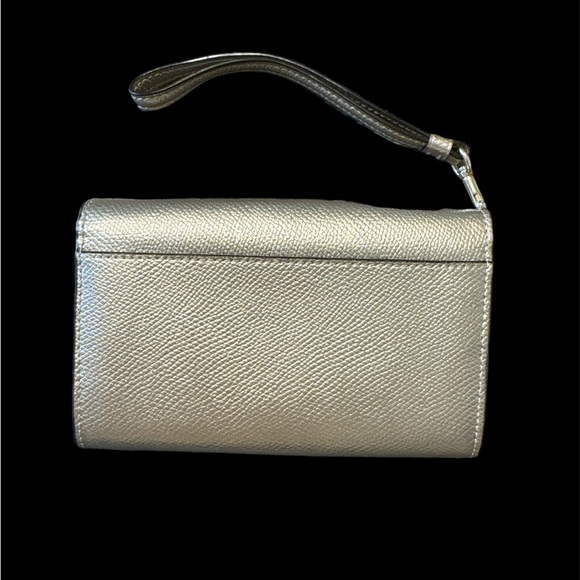 Metallic Gold COACH Wristlet - Picture 2 of 6